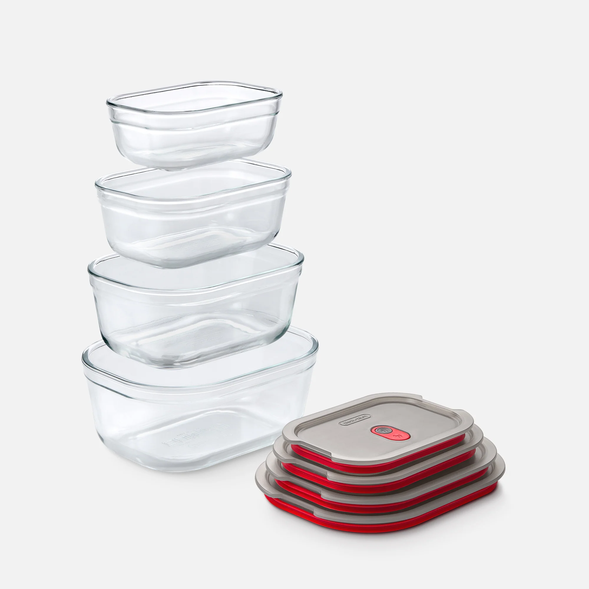 STACK + NEST GLASS FOOD CONTAINERS SET OF 4 - Image 4