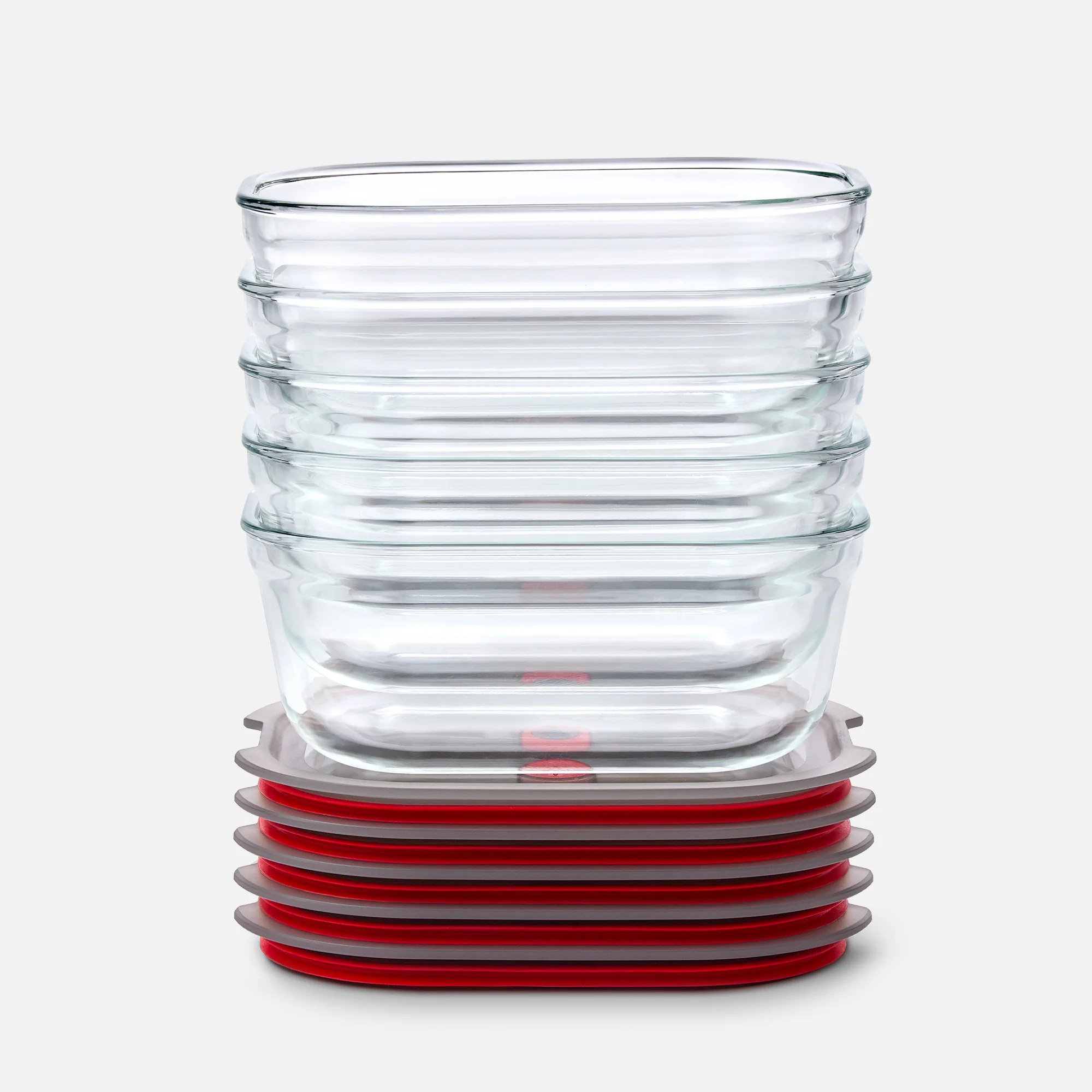STACK + NEST GLASS FOOD CONTAINERS X5 - Image 4